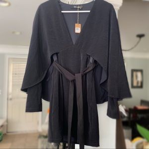 Do + Be navy kimono blue cape mini dress S new